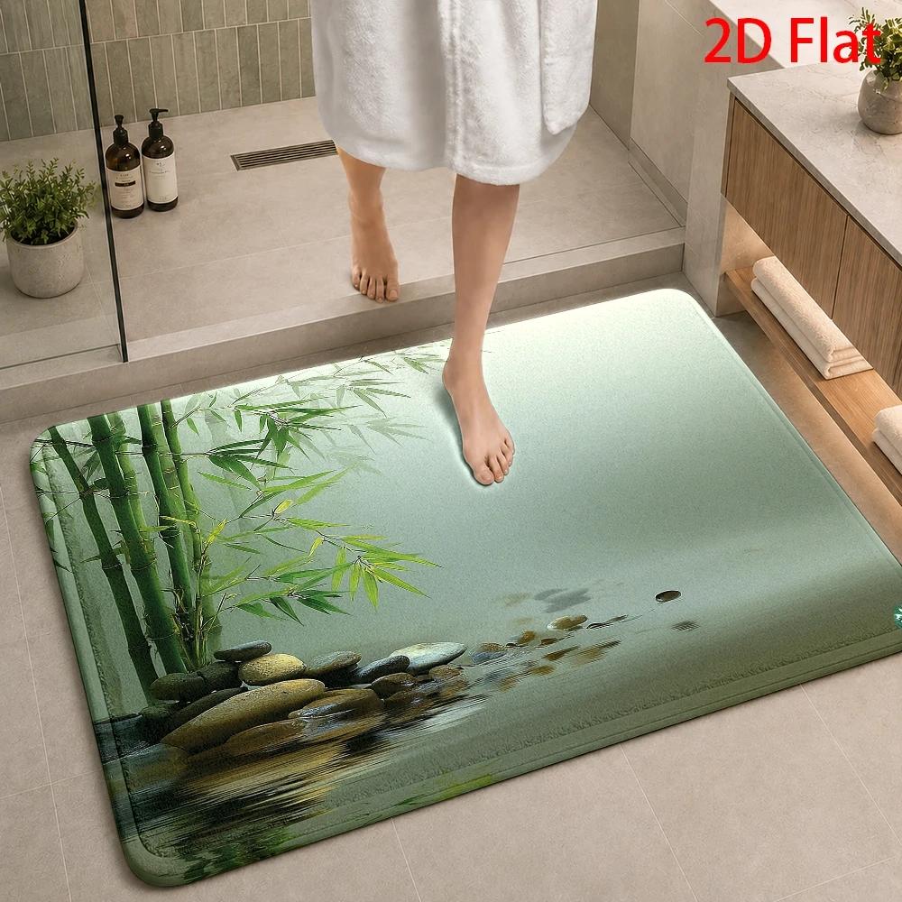 Bamboo Bath Mat - Tapis de bain imperméable en bambou,