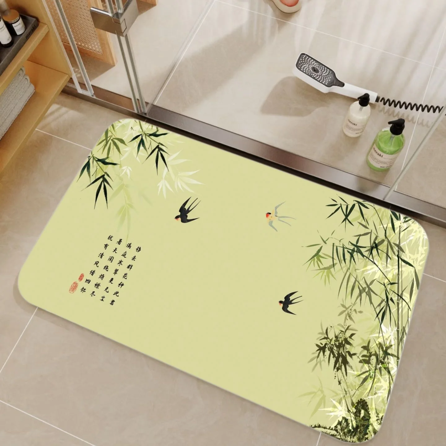 Bamboo Bath Mat - Tapis de douche en terre de