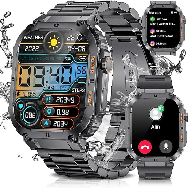 Health Wellness Bracelet - LIGE-Montre intelligente de fitness étanche pour