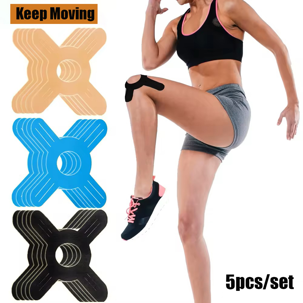 Sports Taping Precut - 5 pièces de ruban kinésiologique prédécoupé