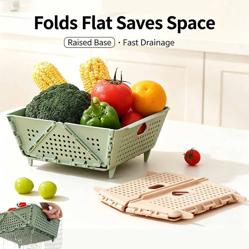 Health Wellness Lifestyle - Panier égouttoir pliable pour fruits et