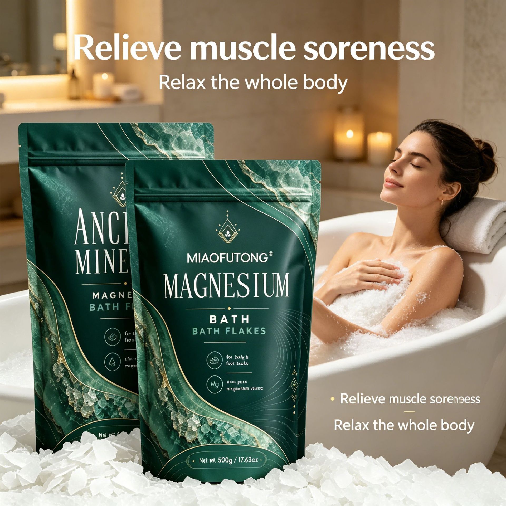 Sel de bain au magnésium minér - Bath Salts Magnesium avis et prix