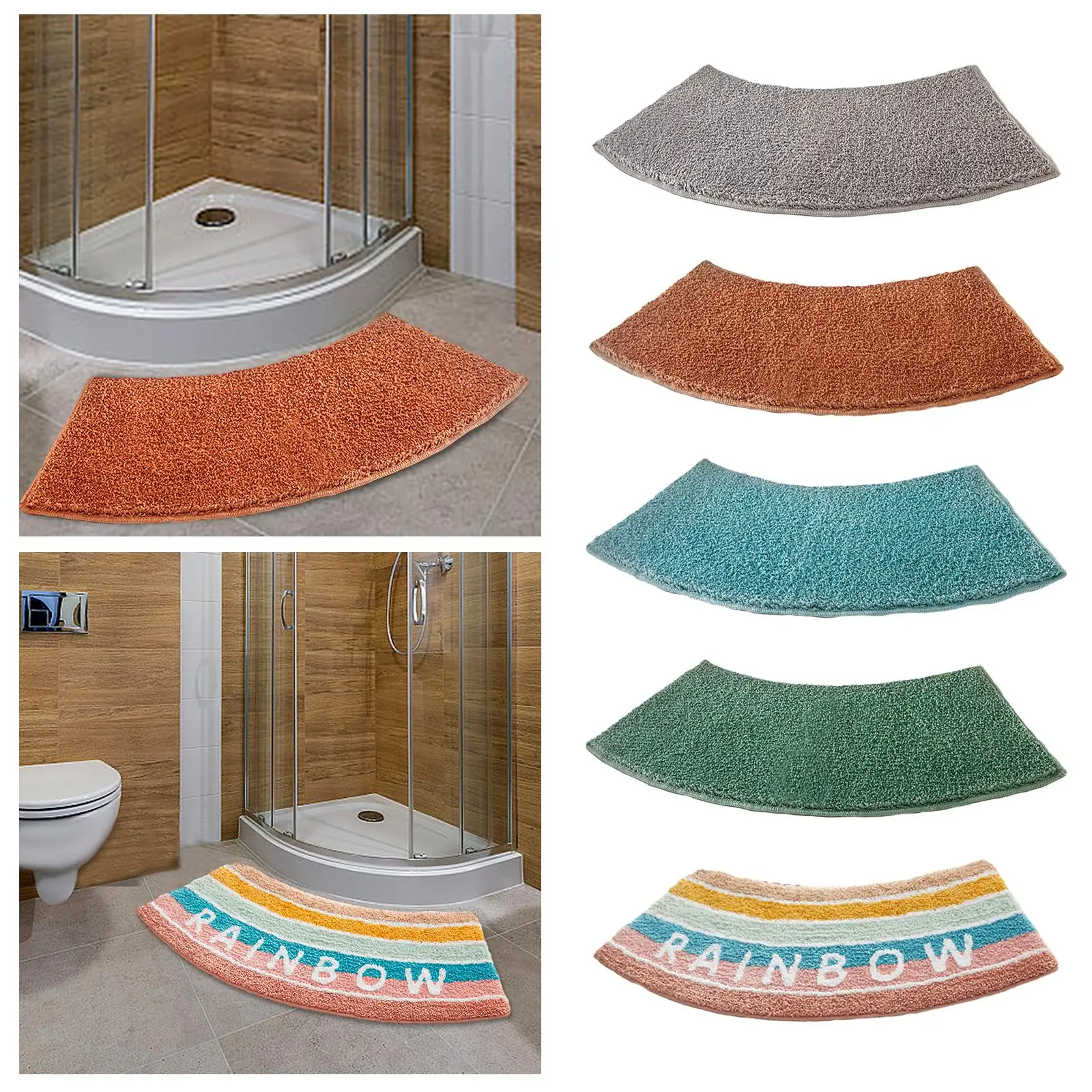 Tapis de douche incurvé, tapis - Bamboo Bath Mat avis et prix