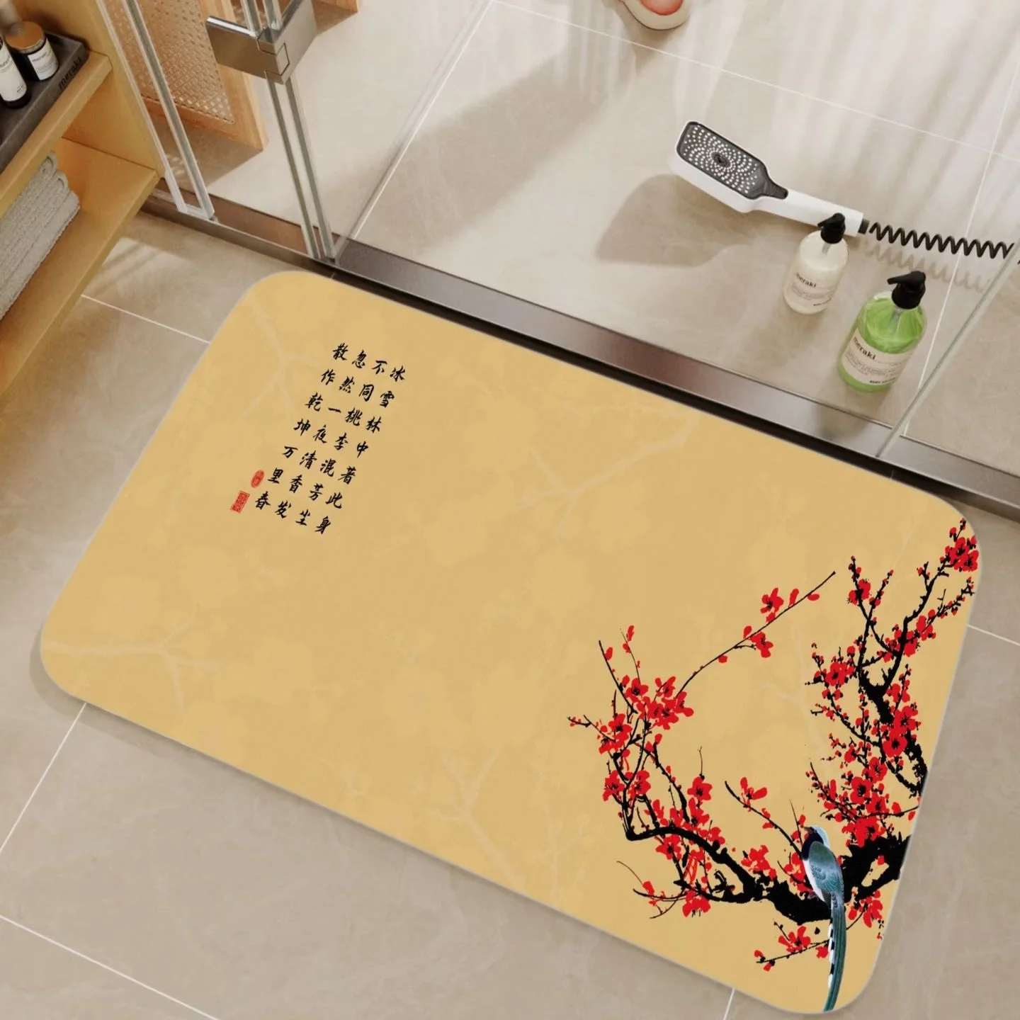 Tapis de douche en terre de di - Bamboo Bath Mat avis et prix