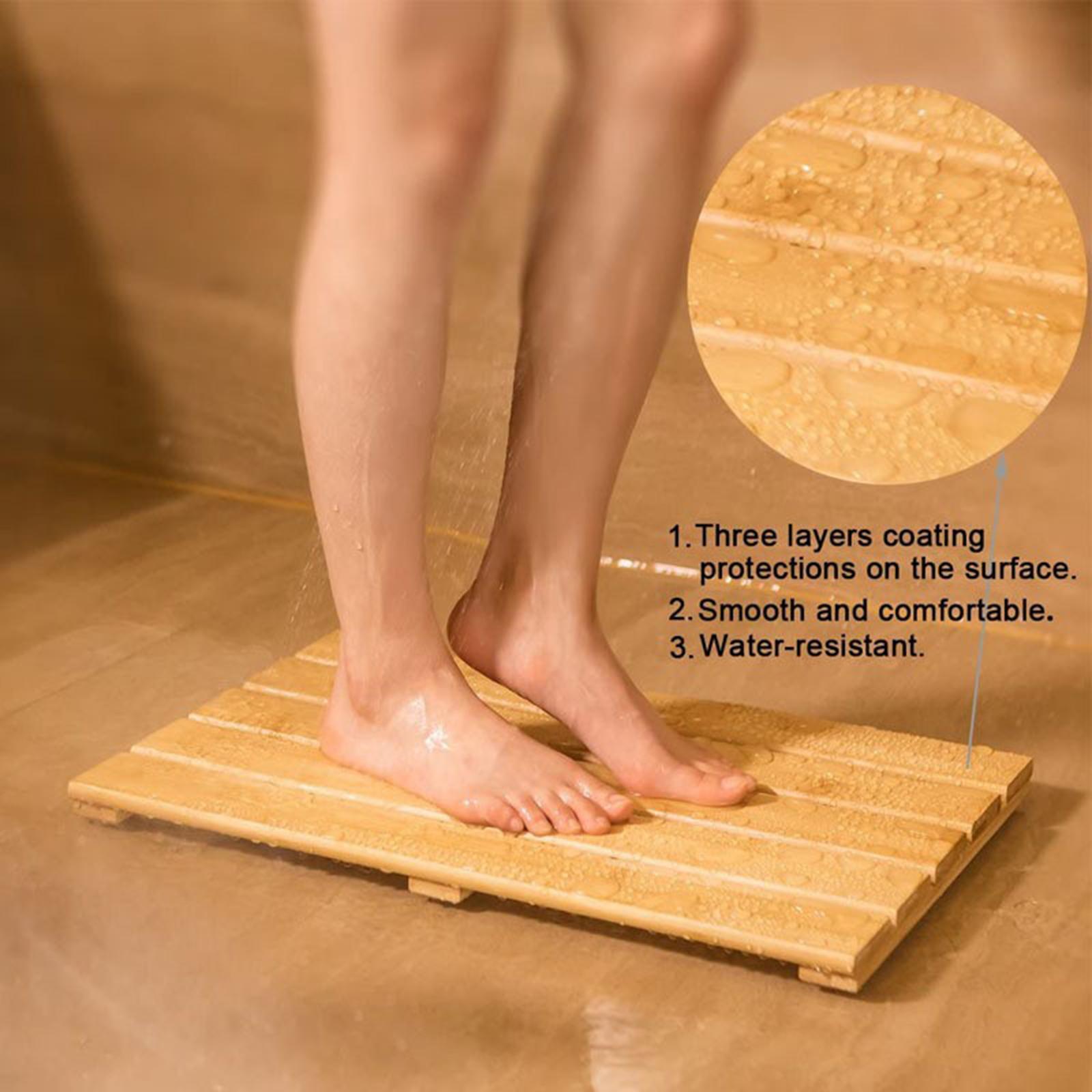 Tapis de bain en bambou, décor - Bamboo Bath Mat avis et prix