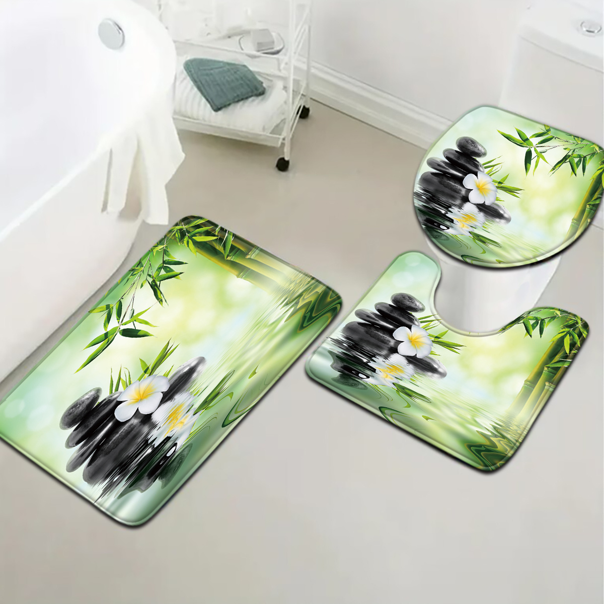 Ensemble de siège de toilette  - Bamboo Bath Mat avis et prix