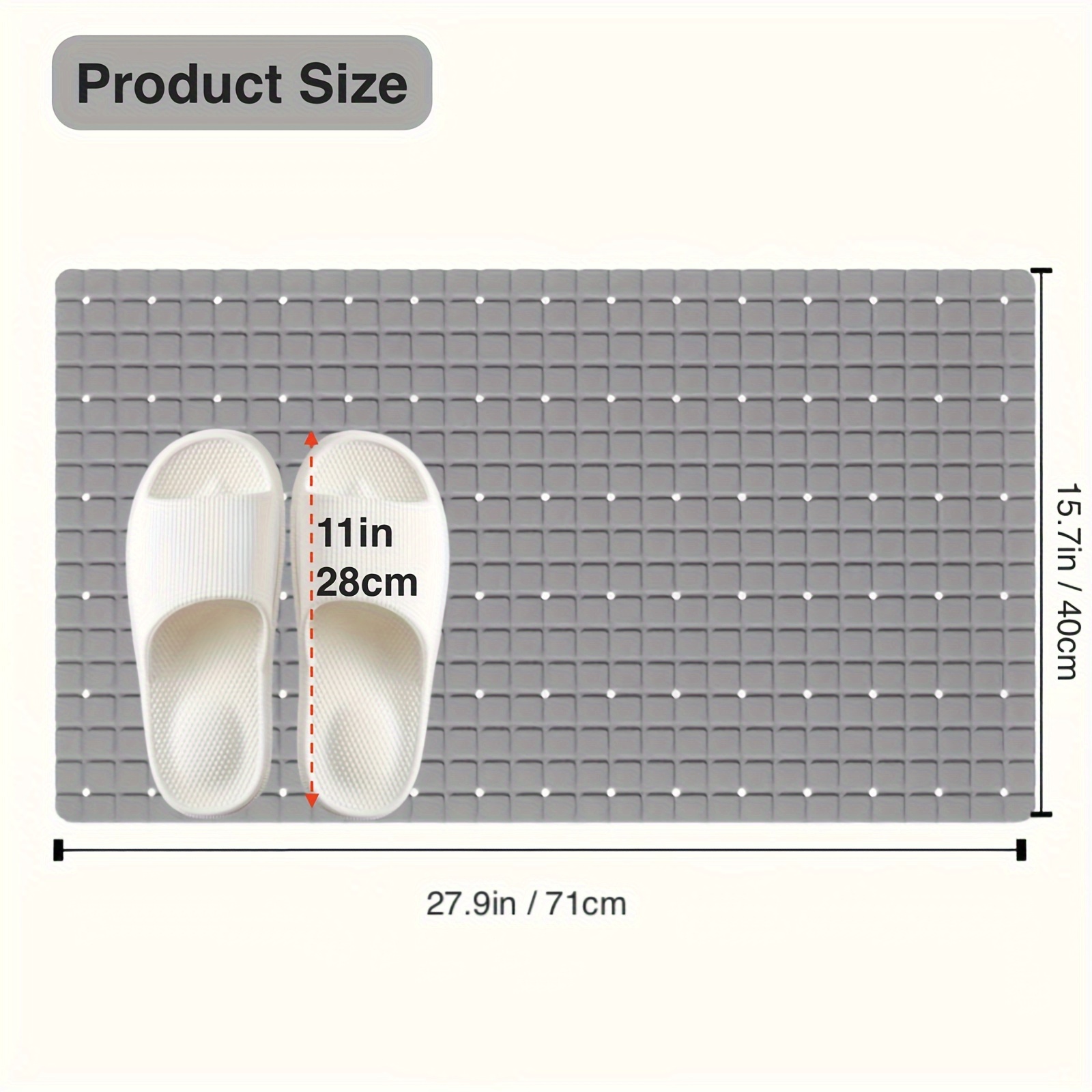 Tapis de bain antidérapant en  - Bamboo Bath Mat avis et prix