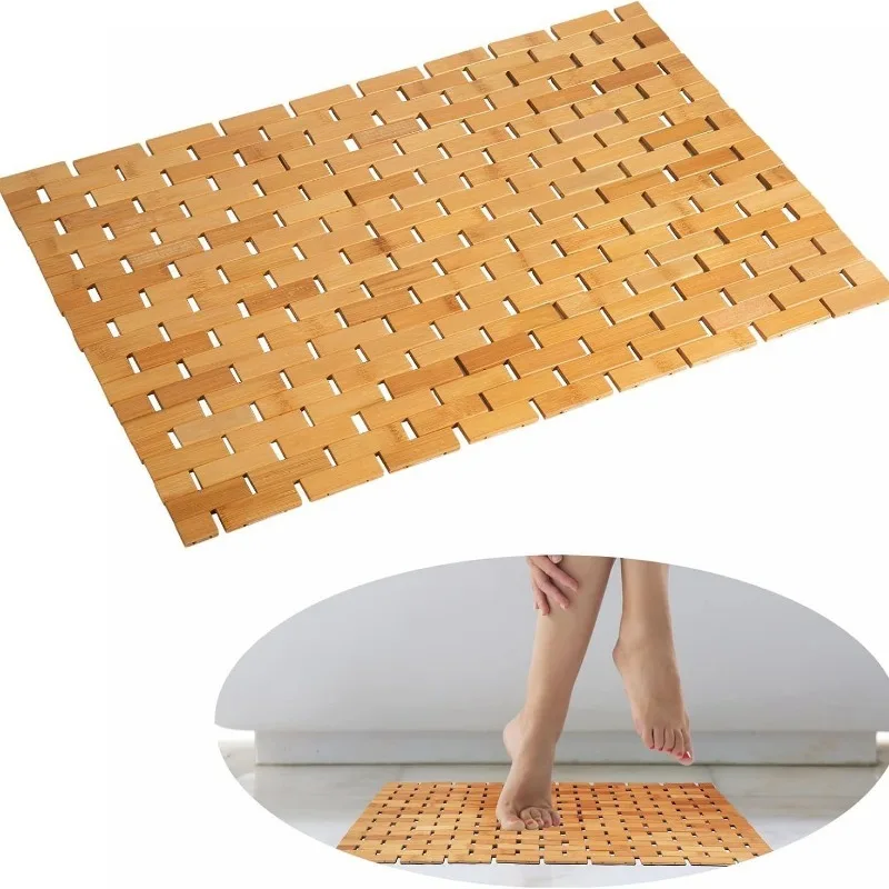 Tapis de bain en bois de bambo - Bamboo Bath Mat avis et prix